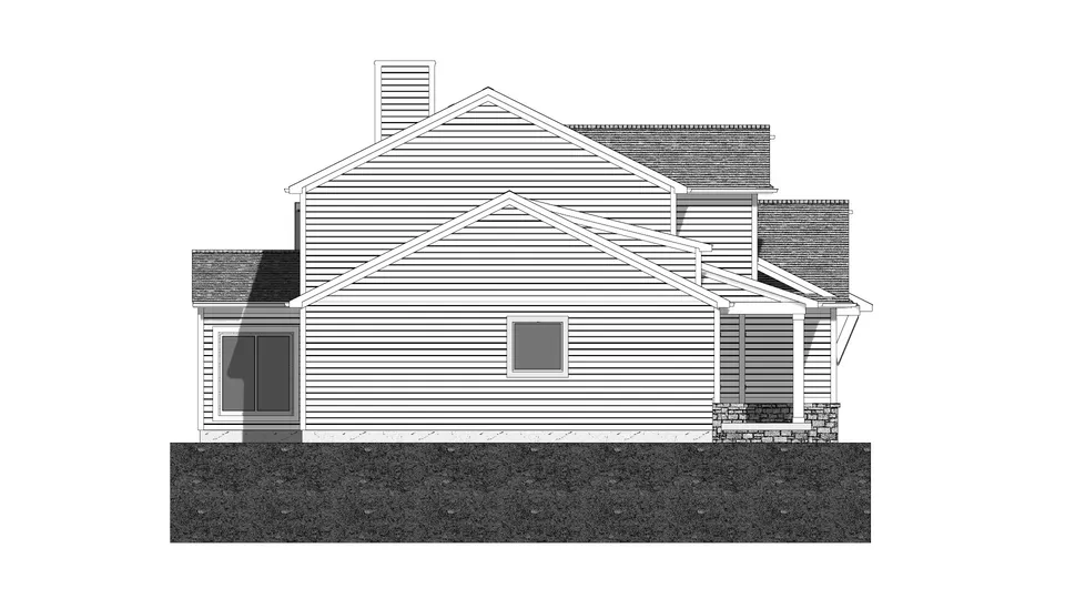 The Hopewell house plan, exterior view 4